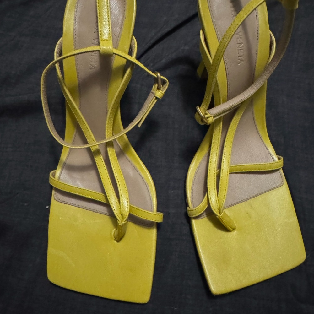 Bottega Veneta Yellow Strappy Sandals